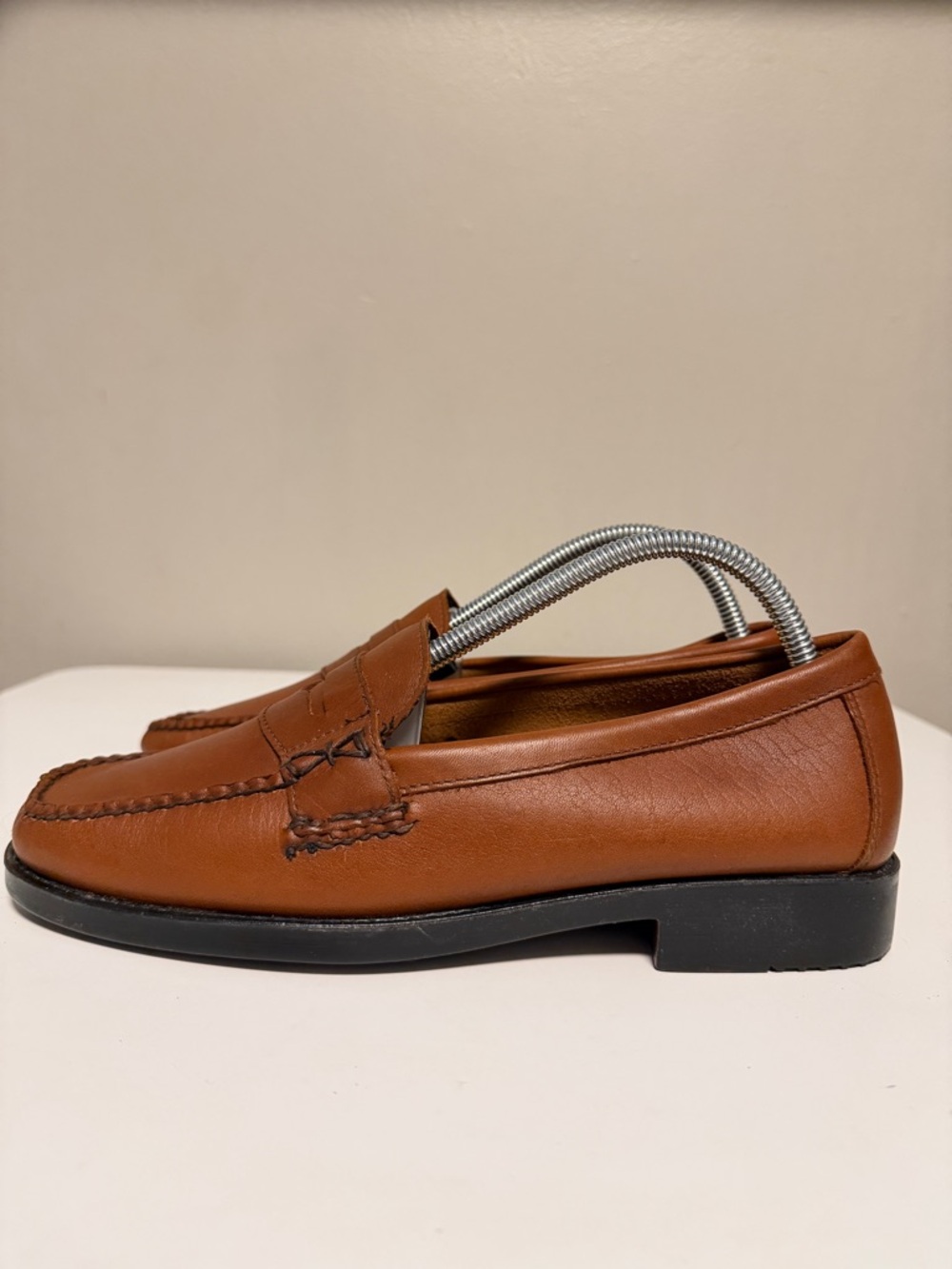 Bass Weejuns Katherine II Brown Leather Penny Loafers US 9 W Preppy Collegiate